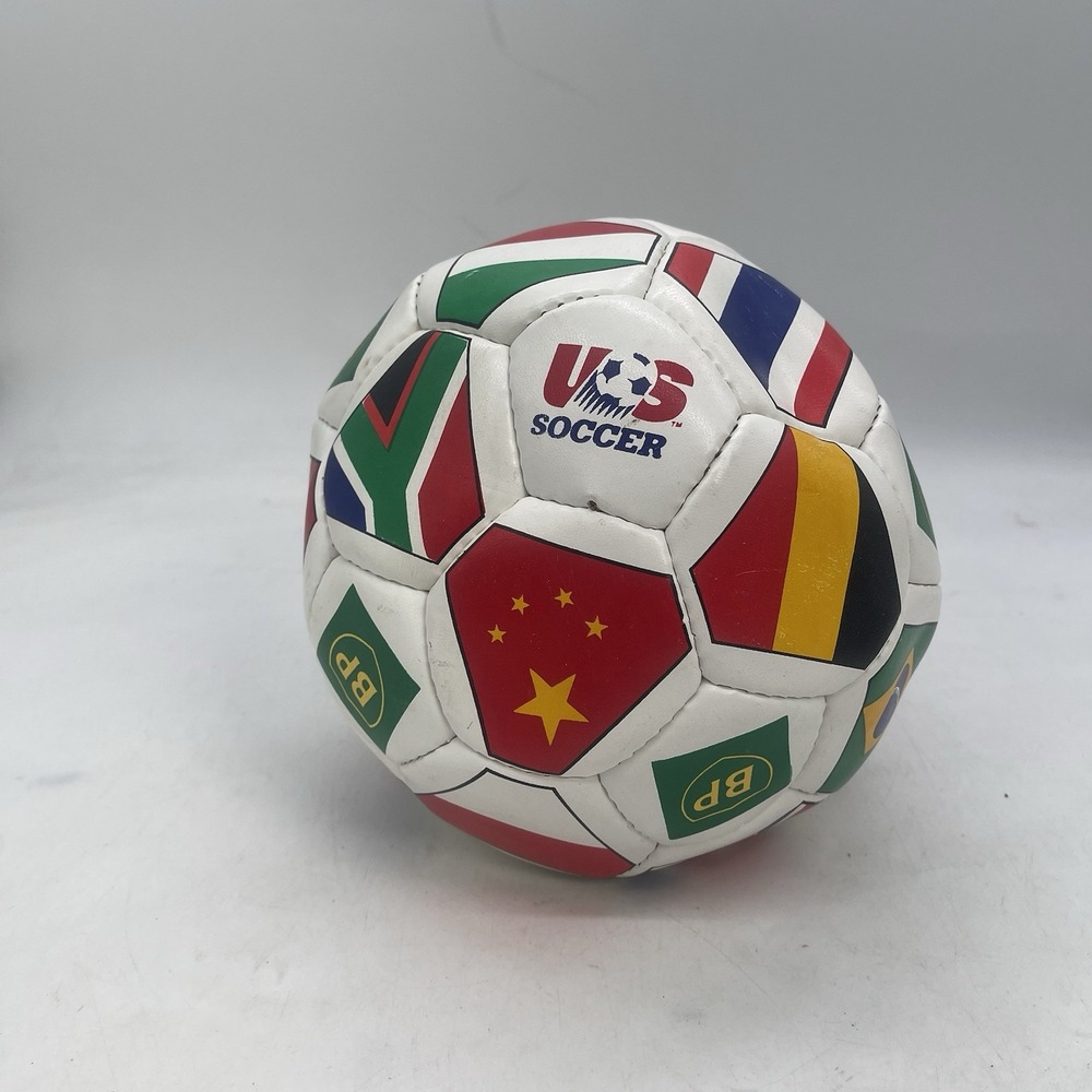 Vintage BP U.S. Soccer Ball Official Size 4 & Weight Futbol Needs Pumped
